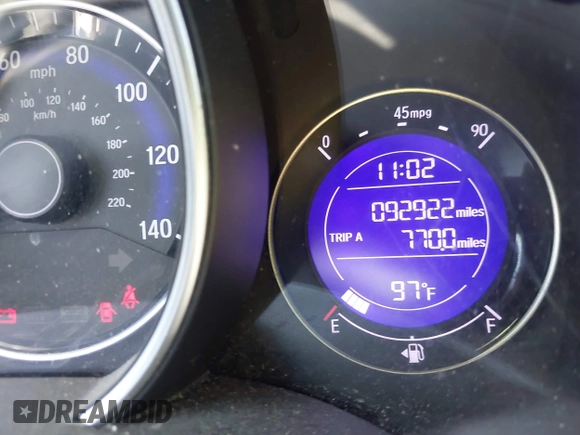 2019 Honda Fit LX with VIN 3HGGK5H43KM729396, listed as a IAAI auction lot 41992981 with 92,922 mi miles. Bid and sale history available at carsss.com. Image 15.