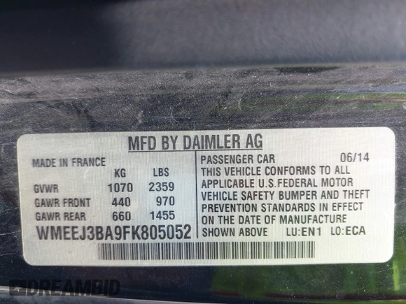 2015 Smart fortwo Passion z VIN WMEEJ3BA9FK805052, wystawiony jako IAAI lot #42522066 z przebiegiem 101 506 mil mil oraz . Historia ofert i sprzedaży dostępna na DreamBid. Obrazek 9.