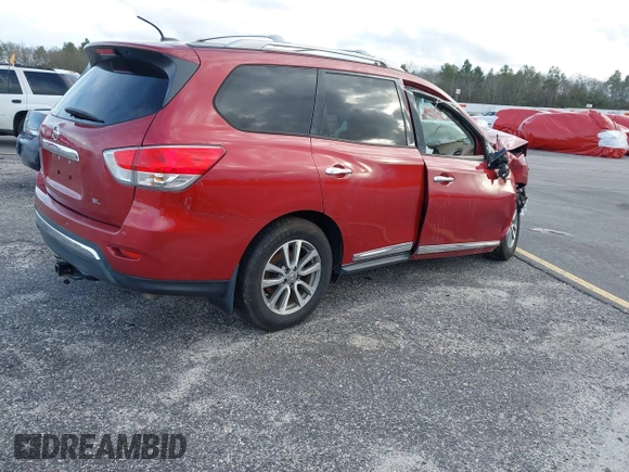 2015 Nissan Pathfinder SV with VIN 5N1AR2MN9FC625169, listed as a IAAI auction lot 40940937 with 68,555 mi miles and . Bid and sale history available at DreamBid. Image 4.