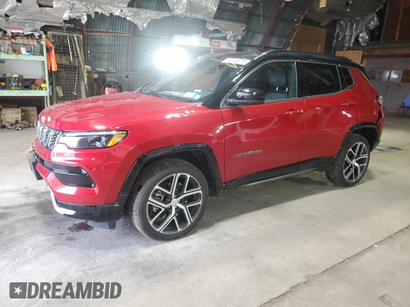 2024 Jeep Compass Limited с VIN 3C4NJDCNXRT158976, выставлен на аукционе Copart как лот 53246675 с пробегом 1 533 миль миль и Списание • Salvage title. История ставок и продаж доступна на DreamBid. Изображение 1.