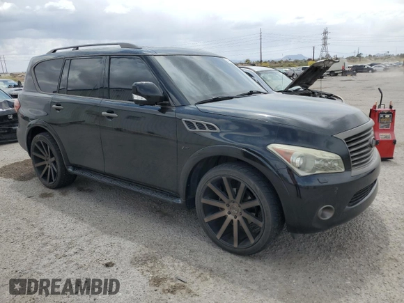 2013 Infiniti QX56 with VIN JN8AZ2NE2D9040452, listed as a Copart auction lot 55810675 with 219,713 mi miles and Clean Title. Bid and sale history available at DreamBid. Image 4.