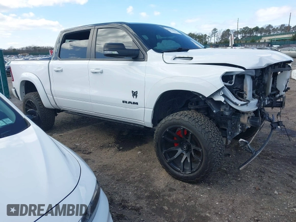 2022 Ram 1500 Big Horn with VIN 1C6SRFFT7NN204928, listed as a IAAI auction lot 41991645 with 15,597 mi miles. Bid and sale history available at carsss.com. Image 1.