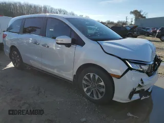 2024 Honda Odyssey EX-L with VIN 5FNRL6H69RB070816, listed as a Copart auction lot 45278975 with 4,491 mi miles and Salvage Title. Bid and sale history available at DreamBid. Image 4.