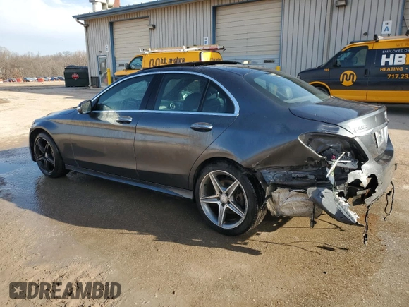 2015 Mercedes-Benz C-Class C 400 with VIN 55SWF6GB6FU026999, listed as a Copart auction lot 45995755 with 0 mi miles and Salvage Title. Bid and sale history available at carsss.com. Image 2.