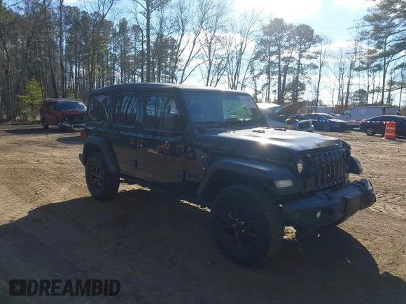 2022 Jeep Wrangler Unlimited Sport with VIN 1C4HJXDN6NW132859, listed as a IAAI auction lot 41362657 with 40,066 mi miles and . Bid and sale history available at DreamBid. Image 1.