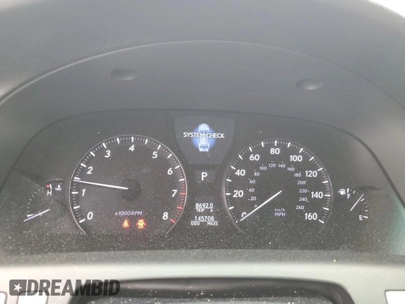 2012 Lexus LS 460 with VIN JTHCL5EF0C5014582, listed as a Copart auction lot 61168325 with 145,708 mi miles and Salvage title. Bid and sale history available at DreamBid. Image 9.