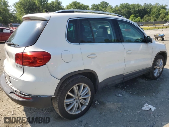 2012 Volkswagen Tiguan SEL with VIN WVGAV7AX0CW535644, listed as a Copart auction lot 54335534 with 156,079 mi miles and Salvage Title. Bid and sale history available at DreamBid. Image 3.