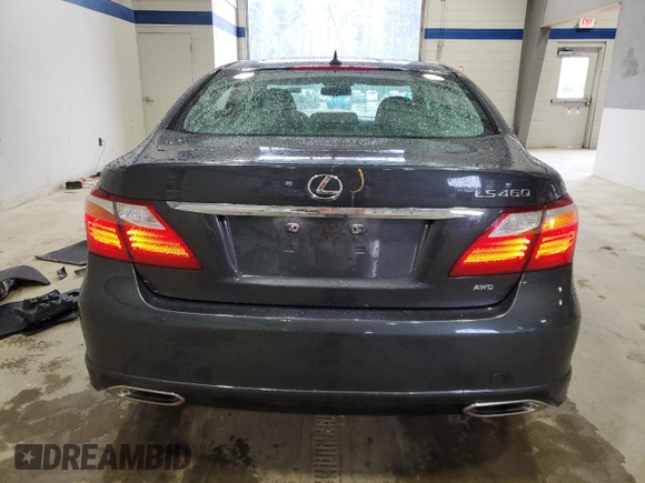 2011 Lexus LS 460 with VIN JTHCL5EF4B5012011, listed as a Copart auction lot 50209825 with 97,658 mi miles and Salvage title. Bid and sale history available at DreamBid. Image 6.