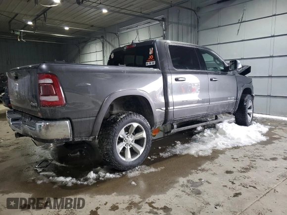 2020 Ram 1500 Limited with VIN 1C6SRFHT5LN138499, listed as a Copart auction lot 44197805 with 92,257 mi miles and Salvage Title. Bid and sale history available at carsss.com. Image 3.