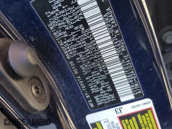 2012 Toyota Corolla L with VIN 2T1BU4EE6CC891530, listed as a Copart auction lot 49855215 with Not Provided miles and Salvage Title. Bid and sale history available at DreamBid. Image 12.