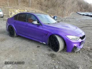 2016 BMW M3 with VIN WBS8M9C56G5D30124, listed as a Copart auction lot 46310114 with 83,068 mi miles. Bid and sale history available at carsss.com. Image 4.