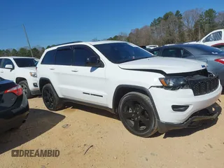2019 Jeep Grand Cherokee Upland with VIN 1C4RJFAG5KC637924, listed as a IAAI auction lot 41758541 with 107,419 mi miles and . Bid and sale history available at DreamBid. Image 1.