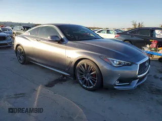 2017 Infiniti Q60 Red Sport 400 with VIN JN1FV7EK4HM610120, listed as a Copart auction lot 36831923 with 42,484 mi miles and . Bid and sale history available at carsss.com. Image 4.
