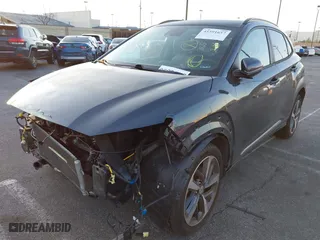 2021 Hyundai Kona Limited with VIN KM8K3CA58MU750686, listed as a IAAI auction lot 41591657 with 63,450 mi miles. Bid and sale history available at carsss.com. Image 2.