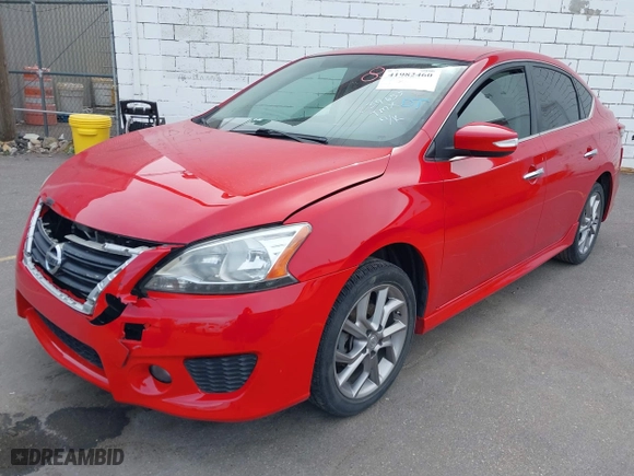 2015 Nissan Sentra S with VIN 3N1AB7AP8FY239655, listed as a IAAI auction lot 41982460 with 110,894 mi miles. Bid and sale history available at carsss.com. Image 2.