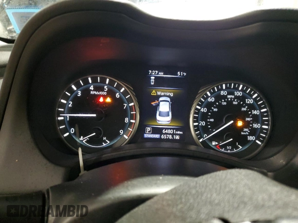 2019 Infiniti Q50 Luxe with VIN JN1EV7AR6KM556566, listed as a Copart auction lot 50066695 with 64,801 mi miles and Clean Title. Bid and sale history available at carsss.com. Image 9.