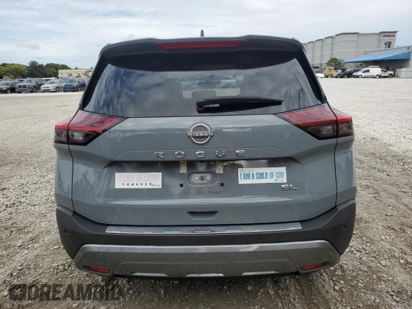 2023 Nissan Rogue SL with VIN 5N1BT3CA3PC818056, listed as a Copart auction lot 86764604 with 22,606 mi miles and Salvage Title. Bid and sale history available at carsss.com. Image 6.