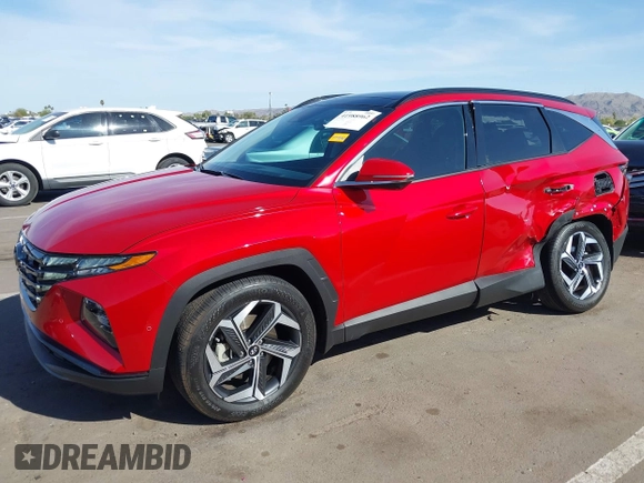 2023 Hyundai Tucson Limited with VIN 5NMJE3AE7PH255868, listed as a IAAI auction lot 41988962 with 14,025 mi miles. Bid and sale history available at carsss.com. Image 6.