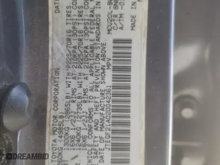 2002 Toyota Highlander with VIN JTEGF21A020042361, listed as a Copart auction lot 45173195 with 272,023 mi miles and Salvage Title. Bid and sale history available at carsss.com. Image 13.