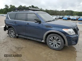 2020 Nissan Armada SL with VIN JN8AY2ND0LX017322, listed as a Copart auction lot 65927154 with 96,795 mi miles and Salvage Title. Bid and sale history available at carsss.com. Image 4.