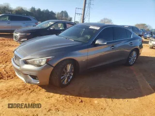 2020 Infiniti Q50 Pure with VIN JN1EV7AP1LM207394, listed as a Copart auction lot 87764105 with 93,066 mi miles and Salvage Title. Bid and sale history available at carsss.com. Image 1.