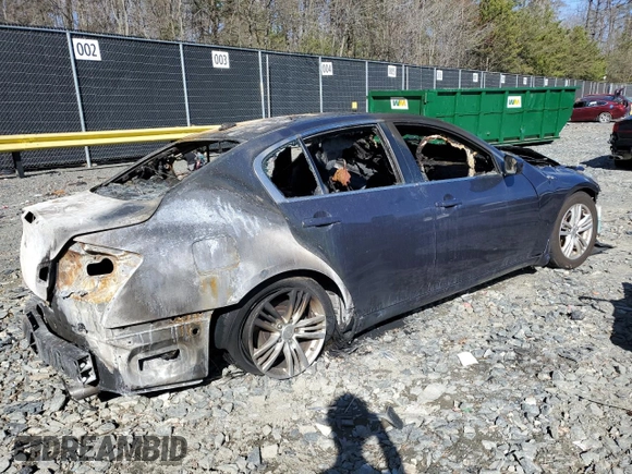 2012 Infiniti G37 Sedan Journey with VIN JN1CV6AP9CM931674, listed as a Copart auction lot 50602595 with Not Provided miles and Salvage Title. Bid and sale history available at carsss.com. Image 3.