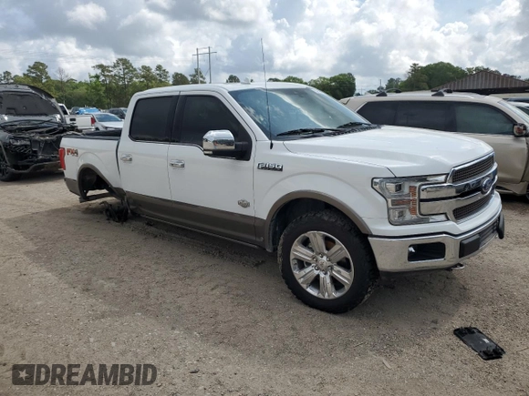 2019 Ford F-150 XL with VIN 1FTEW1E51KFD33077, listed as a Copart auction lot 53943415 with 74,754 mi miles and Salvage title. Bid and sale history available at DreamBid. Image 4.