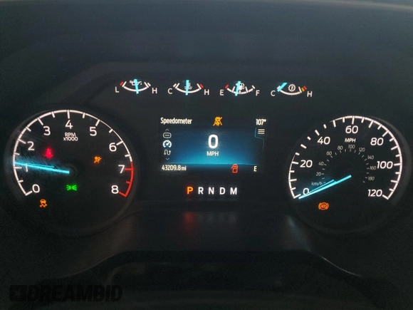 2022 Ford F-150 XL with VIN 1FTMF1C5XNKF26323, listed as a Copart auction lot 60160145 with 43,209 mi miles and Salvage title. Bid and sale history available at DreamBid. Image 9.