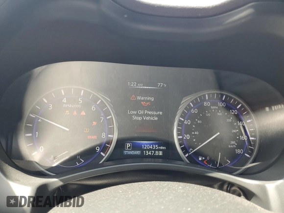 2017 Infiniti Q60 Sport with VIN JN1EV7EK5HM363508, listed as a Copart auction lot 52693455 with 120,435 mi miles and Salvage Title. Bid and sale history available at DreamBid. Image 9.