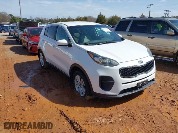 2019 Kia Sportage LX with VIN KNDPM3AC3K7536691, listed as a IAAI auction lot 41733413 with 77,095 mi miles. Bid and sale history available at carsss.com. Image 1.