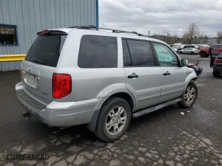 2004 Honda Pilot EX with VIN 2HKYF18414H619195, listed as a Copart auction lot 48593955 with 205,396 mi miles and Salvage Title. Bid and sale history available at carsss.com. Image 3.
