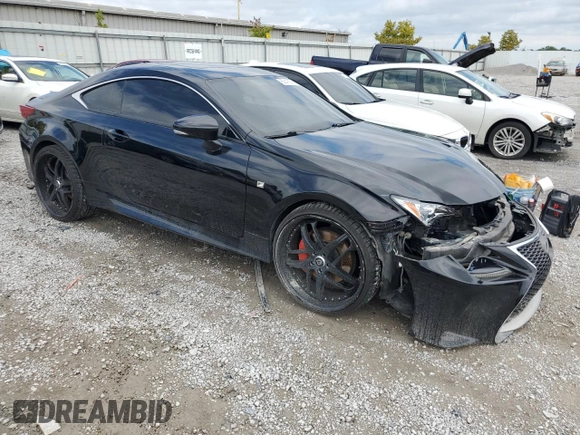 2015 Lexus RC 350 with VIN JTHSE5BC6F5001422, listed as a Copart auction lot 65843974 with 198,583 mi miles and Salvage Title. Bid and sale history available at carsss.com. Image 4.