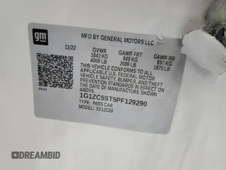 2023 Chevrolet Malibu LS with VIN 1G1ZC5ST5PF129290, listed as a Copart auction lot 53303365 with Not Provided miles and Non Repairable. Bid and sale history available at DreamBid. Image 13.