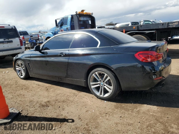 2018 BMW 4 Series 430i with VIN WBA4Z1C57JEC60579, listed as a Copart auction lot 55605845 with 73,305 mi miles and Salvage title. Bid and sale history available at DreamBid. Image 2.