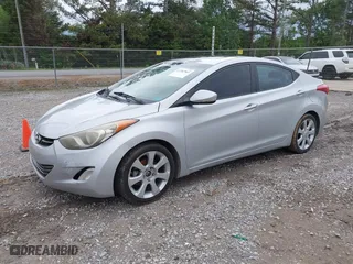 2012 Hyundai Elantra GLS with VIN KMHDH4AE6CU260276, listed as a IAAI auction lot 41987803 with 244,326 mi miles. Bid and sale history available at carsss.com. Image 2.