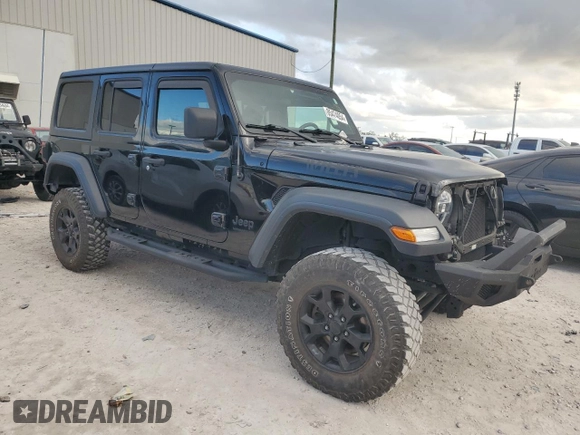 2020 Jeep Wrangler Unlimited Willys with VIN 1C4HJXDG7LW234492, listed as a Copart auction lot 85474054 with 90,897 mi miles and Non repairable. Bid and sale history available at DreamBid. Image 4.