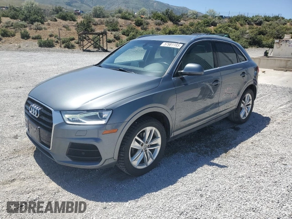 2016 Audi Q3 Premium Plus z VIN WA1EFCFS5GR014684, wystawiony jako Copart lot #57981185 z przebiegiem 92 024 mil mil oraz Szkoda całkowita • Salvage title. Historia ofert i sprzedaży dostępna na DreamBid. Obrazek 1.