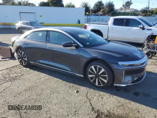 2023 Lucid Air Touring with VIN 50EA1TEA3PA004466, listed as a Copart auction lot 44249695 with 0 mi miles and Salvage Title. Bid and sale history available at carsss.com. Image 4.