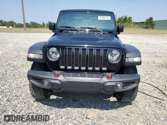 2022 Jeep Wrangler Rubicon with VIN 1C4HJXCG9NW197322, listed as a Copart auction lot 59984775 with 35,374 mi miles and Salvage title. Bid and sale history available at DreamBid. Image 5.
