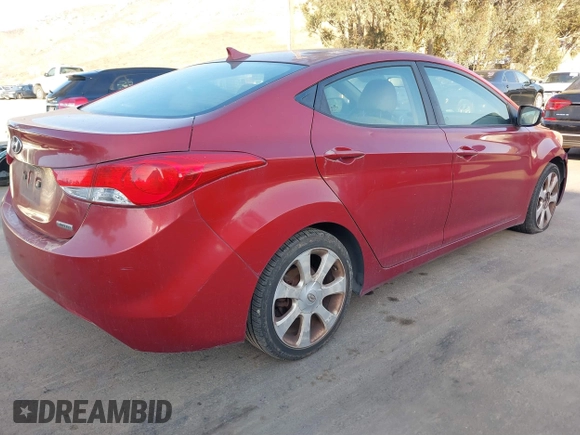 2012 Hyundai Elantra Limited with VIN KMHDH4AE2CU193594, listed as a IAAI auction lot 41556903 with 300,212 mi miles. Bid and sale history available at carsss.com. Image 4.