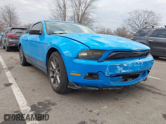 2012 Ford Mustang V6 Premium with VIN 1ZVBP8AM4C5271247, listed as a IAAI auction lot 41667475 with 150,700 mi miles. Bid and sale history available at carsss.com. Image 1.