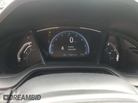 2020 Honda Civic LX with VIN 2HGFC2F66LH583457, listed as a Copart auction lot 52914075 with 36,011 mi miles and Salvage title. Bid and sale history available at DreamBid. Image 9.