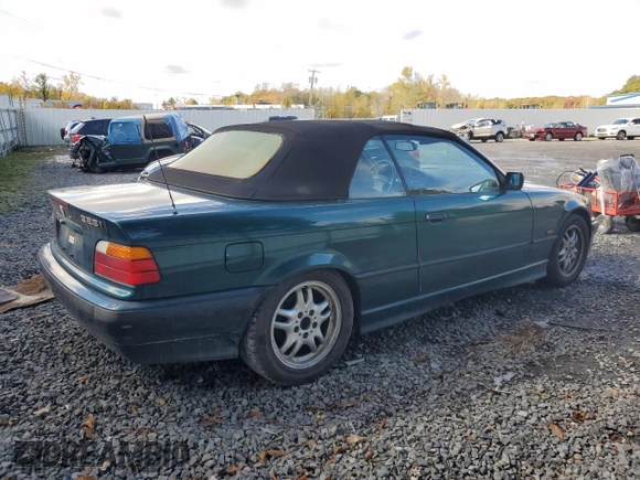 1997 BMW 3-Series 328IC with VIN WBABK8326VET96246, listed as a Copart auction lot 75040704 with 80,274 mi miles and Clean Title. Bid and sale history available at carsss.com. Image 3.