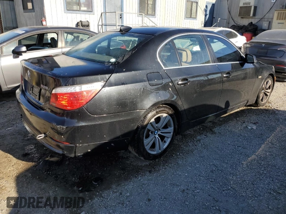 2010 BMW 5 Series 528i with VIN WBANU5C59AC460673, listed as a Copart auction lot 49471175 with 130,726 mi miles and Clean Title. Bid and sale history available at carsss.com. Image 3.