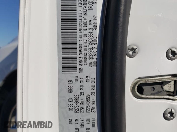 2017 Ram 1500 Lone Star z VIN 3C6RR6LTXHG790413, wystawiony jako Copart lot #42184775 z przebiegiem 44 738 mil mil oraz Szkoda całkowita • Salvage title. Historia ofert i sprzedaży dostępna na DreamBid. Obrazek 12.