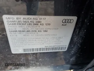2017 Audi Q5 Premium Plus with VIN WA1M2AFP1HA096078, listed as a Copart auction lot 51147415 with 68,236 mi miles and Clean Title. Bid and sale history available at carsss.com. Image 12.