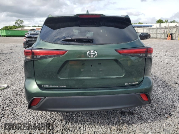 2023 Toyota Highlander L with VIN 5TDKDRBHXPS500758, listed as a Copart auction lot 58609615 with 45,653 mi miles and Salvage title. Bid and sale history available at DreamBid. Image 6.