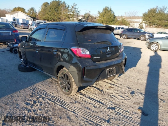 2023 Mitsubishi Mirage Black Edition with VIN ML32AWHJ5PH005103, listed as a IAAI auction lot 41316661 with 26,892 mi miles and . Bid and sale history available at DreamBid. Image 3.