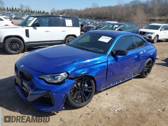 2024 BMW 2 Series M240i xDrive with VIN 3MW53CM07R8E05569, listed as a IAAI auction lot 41699602 with 5,308 mi miles and . Bid and sale history available at carsss.com. Image 17.