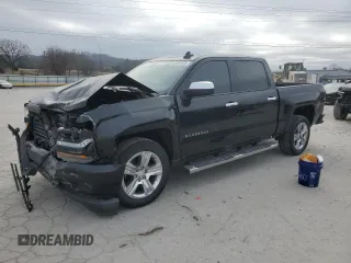 2018 Chevrolet Silverado 1500 Custom with VIN 3GCPCPEC8JG145706, listed as a Copart auction lot 43990755 with 128,188 mi miles and Salvage Title. Bid and sale history available at DreamBid. Image 1.